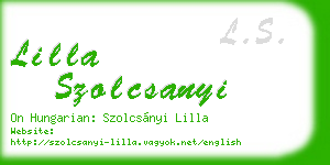 lilla szolcsanyi business card